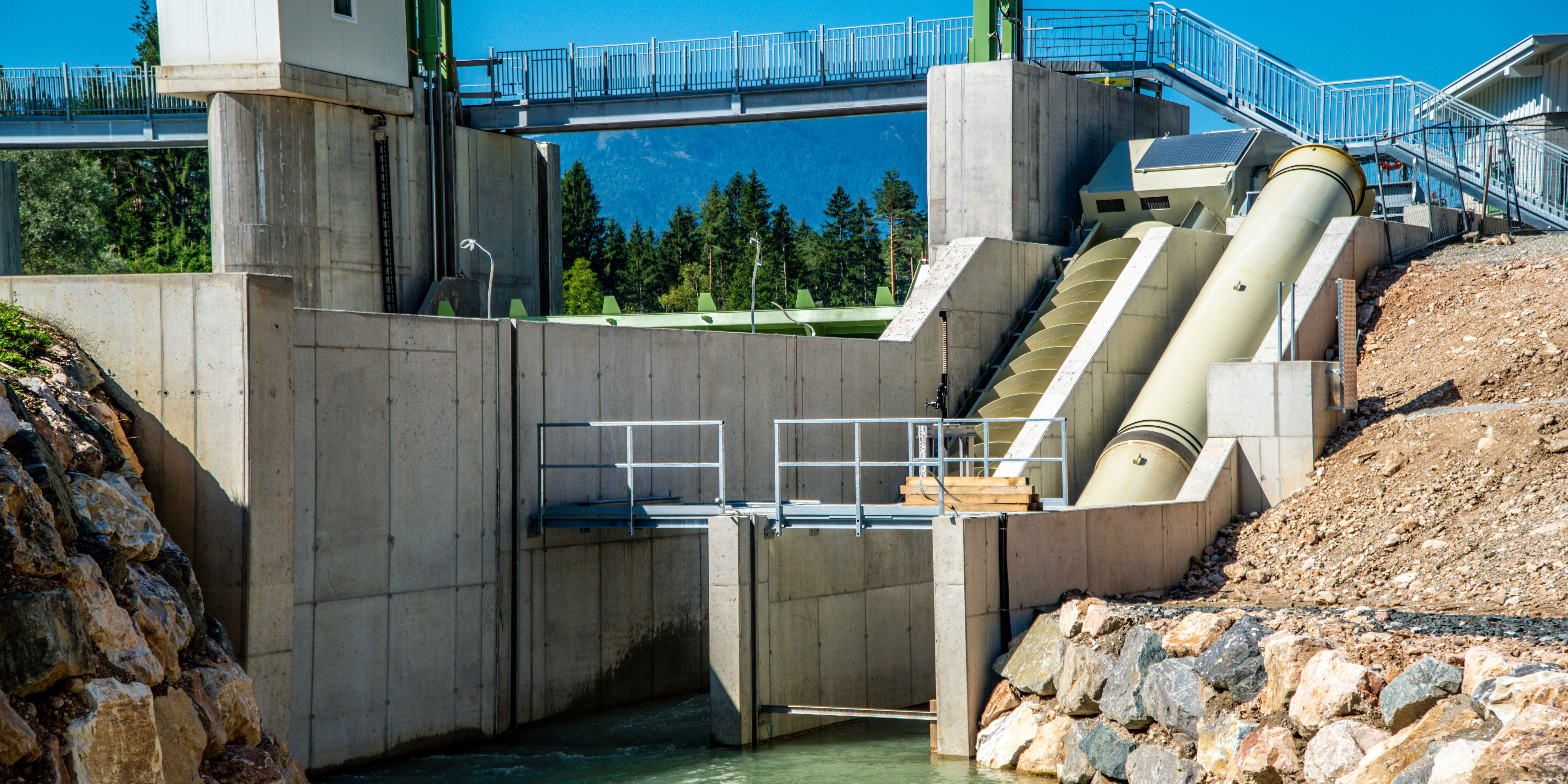 Fischauftrittshilfe im Kraftwerk Schütt